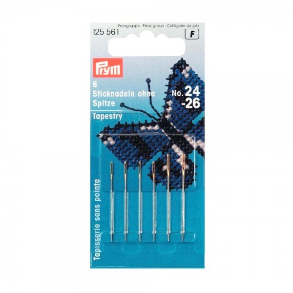 Tapestry needles with blunt point No. 24-26