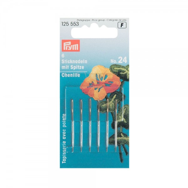 Embroidery needles with point No. 24