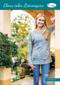 375 Elena color Leinengarn | Pullover mit Cut-Outs